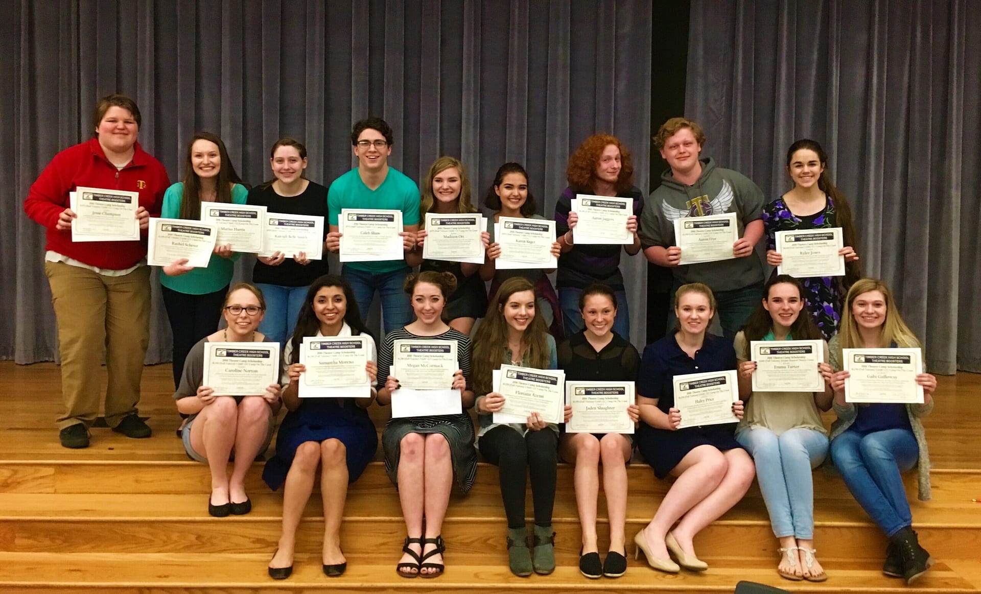 2016 – Camp Scholarship Award Winners